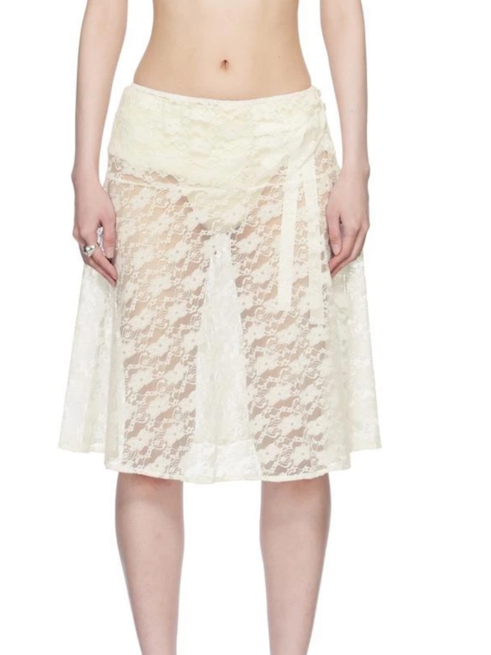 Belle Anna Belle White Willa Midi Skirt